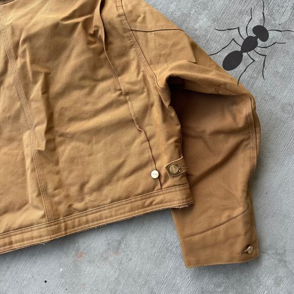 Vintage Y2K Carhartt brown cropped Detroit style work wear jacket - Picture 7 of 7